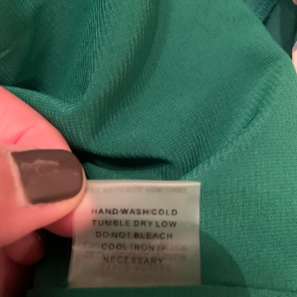 77. Sugar + Lips Green Spaghetti Halter Dress - Picture 11 of 12